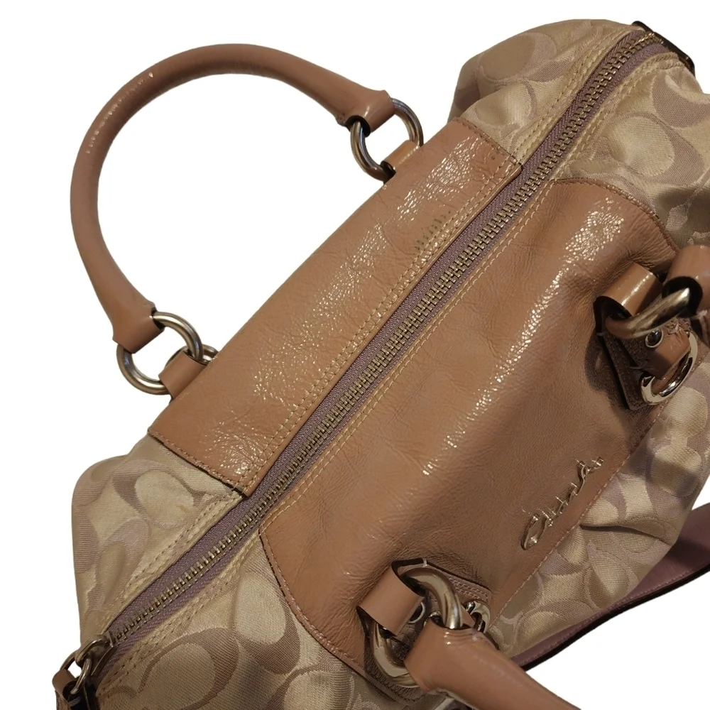 Coach handbag purse petite small designer bag Ashley signature - Picture 9 of 11